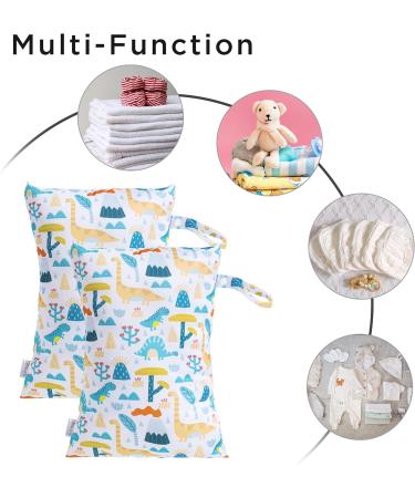Hbselect 2PC Waterproof Diaper Bag Set with Zipper Wet Wipes Organizer for Babies & Toddlers Jungle Design - Buy Online on GoSupps.com