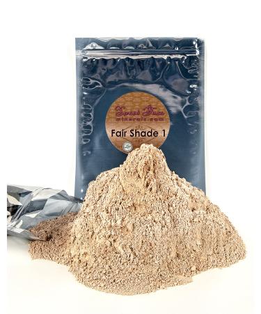 BULK REFILL FOUNDATION (FAIR 1) Mineral Makeup Powder Matte Bare Skin Sheer SPF 15 Cover (12 Grams)