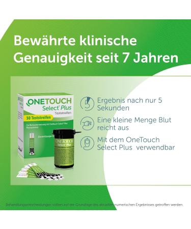 OneTouch Select Plus Blood Glucose Test Strips - 30 Count | Accurate Diabetes Management & Measurement - Buy Online on GoSupps.com