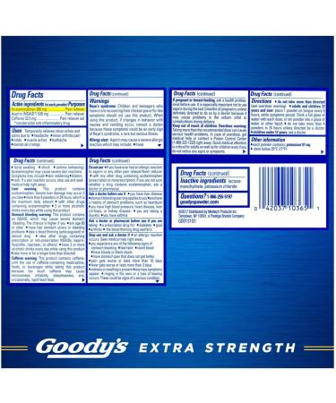 Goodys Extra Strength Headache Powders 24 Tablets - Fast Relief Formula - Buy Online on GoSupps.com