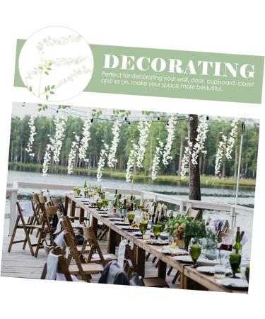 Zerodeko 60 Pcs Simulated Violet Faux Hanging Flower House Plants Artificial Outdoor Flowers Artificial Wisteria Rattan Decor Hanging Wall Flower Pendant Plastic Indoor Accessories White - Buy Online on GoSupps.com