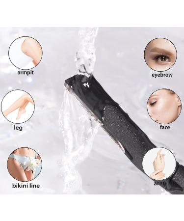 Mocuarto 6-Piece Eyebrow & Facial Razor Set - Biodegradable Handle, 2 Replacement Blades - Black - Buy Online on GoSupps.com
