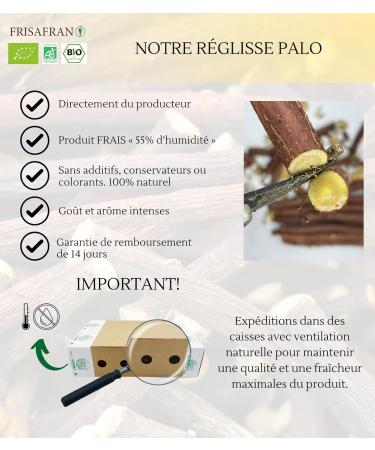 FRISAFRAN | Fresh licorice in organic sticks | Licorice stick | licorice | chewing wood licorice stick | grown in Navarre | 5 - Buy Online on GoSupps.com