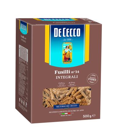 De Cecco De Cecco Premium Fusilli Pasta Whole Wheat 500 g - Pack of 6