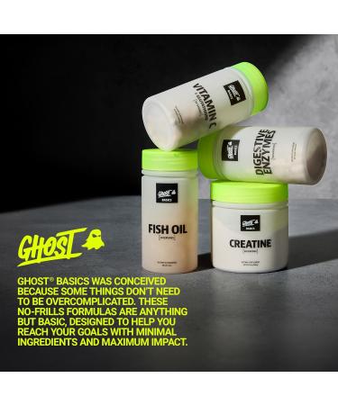 GHOST Basics Creatine Monohydrate Powder for Men & Women 5G Creapure Creatine Workout Supplement for Muscle Gain Vegan Soy Free & Gluten Free - 50 Servings - Buy Online on GoSupps.com