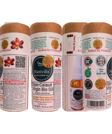 Nativilis Ojon Caiaue GOLDEN FRACTIONATED Oil - (Elaeis oleifera) NATURAL HAIR SKIN BOOSTER Rainforest Virgin Oil - revitalizes damaged follicles hair growth volumize and get tame frizz Copaiba - Buy Online on GoSupps.com
