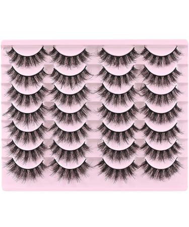 8D Faux Mink Fluffy Eyelashes - 14 Pairs Natural Look False Short Fake Lashes | F6 (11-17mm) - Buy Online on GoSupps.com