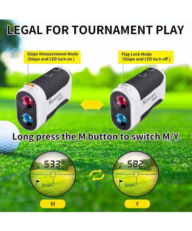 Kipwochin Golf Rangefinder with Slope | 880 Yards Range Finder | Flag Lock & Vibration | USB Rechargeable - White - Buy Online on GoSupps.com