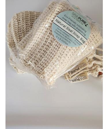 Buy Spa Pure Natural Sisal Exfoliating Soap Bag Handmade Soap Storage & Exfoliation (5 Count) | Extend Soap Life - Buy Online on GoSupps.com