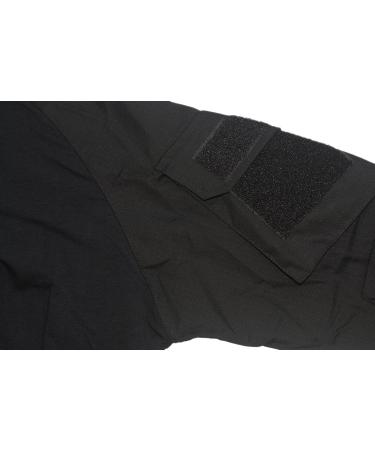Bethspec Men's Combat Airsoft Military Shirt | 1/4 Zip Long Sleeve T-Shirt, Black, X-Large - Buy Online on GoSupps.com