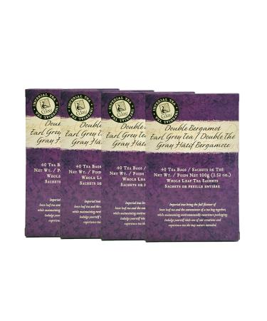 Earl Grey Whole leaf Tea bags | 40 tea bags per box | 4 boxes per case 40 Count (Pack of 4) Earl Grey