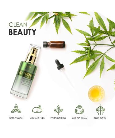AZURE Hemp & Aloe Nourishing Facial Serum | Moisturizing, Calming & Revitalizing | Reduces Wrinkles & Fine Lines | Restores Dehydrated Skin - 50mL - Buy Online on GoSupps.com
