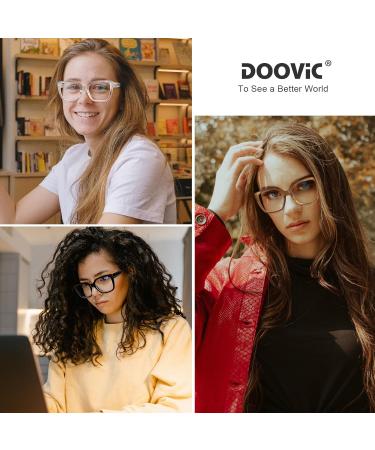 DOOViC Blue Light Filter Glasses for Women - Oversize Modern Reading Glasses JS028 028c1 in Black Strength 1.25x - Shop Internationally! - Buy Online on GoSupps.com