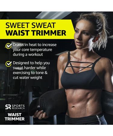 Sweet Sweat Waist Trimmer Belt - Small Black & Yellow | Sports Research - Buy Online on GoSupps.com