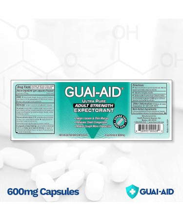Buy 100 Ultra-Pure Guaifenesin 600mg Capsules for Effective Relief - International Shipping Available - Buy Online on GoSupps.com