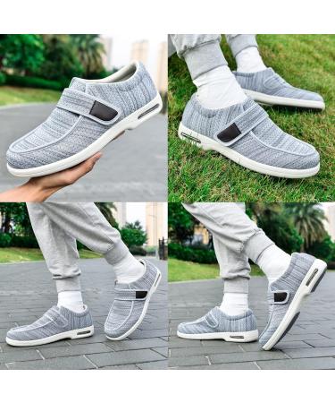 SDEQA Men's Wide Width Adjustable Diabetic Shoes for Swollen Feet - Size 10 F - Buy Online on GoSupps.com