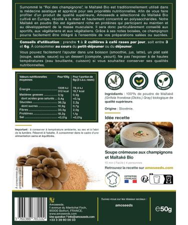 Organic Maitake Powder 50G | Origin Europe | King of Mushrooms | 100% Natural Pure Vegan | Top Quality - Buy Online on GoSupps.com