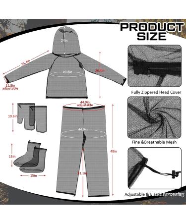 Insect-Proof Mosquito Net Suit with Hood, 2 Sets for Men and Women - Perfect for Outdoor Activities - Buy Online on GoSupps.com