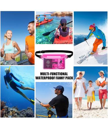 AiRunTech Waterproof Pouch with Waist Strap (2 Pack) - Keep Phone and Valuables Safe & Dry | Ideal for Beach, Boating, Swimming, Snorkeling | Black + Pink - Buy Online on GoSupps.com