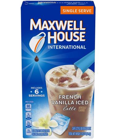 Maxwell House French Vanilla Iced Latte Single Serve Packets 3.42 oz - 6 Pack x 5 - Buy Online on GoSupps.com