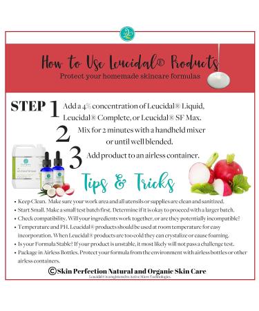 Leucidal Complete Natural Preservatives - Organic Cosmetic Protectant for Hair & Skincare | 4 oz Radish Root & AMTicide Coconut Ferment - Buy Online on GoSupps.com