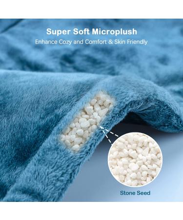 Heating Pad for Neck and Shoulders - 2lb Weighted Electric Heat Pad for Pain Relief - 6 Heat Settings, Auto-Off - 16x23 (Blue) - Ideal Gifts for Women, Men, Mom, Dad - Buy Online on GoSupps.com