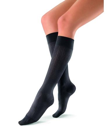 BSN Medical/Jobst JOBST soSoft Knee High Compression Socks Brocade 20-30 mmHg Black MD Black Brocade Medium