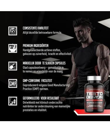 TD Nutrition Ltd Testo Demon Zinc & Amino Acid Complex for Men with Maca B Vitamins & Botanical Extracts 120 capsules 30 servings - Buy Online on GoSupps.com