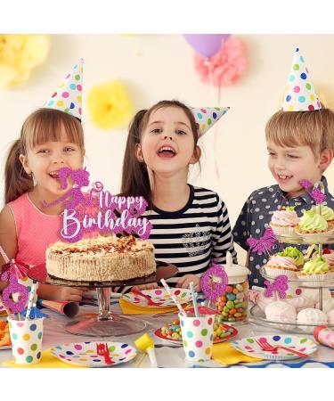 SKJIAYEE 25 Pcs Hot Pink Girls Birthday Cake Topper Pink Princess Cupcake Toppers Set Decorations for Kids Girls Women Birthday Party Pink Girls Theme Birthday Party Supplies - Buy Online on GoSupps.com