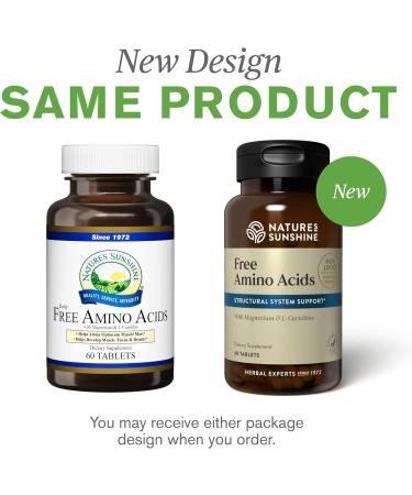 Nature's Sunshine Free Amino Acids - 60 Tablets for Muscle Development Strength & Endurance | International Shipping Available - Buy Online on GoSupps.com