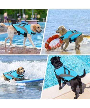 Alagirls Medium Ripstop Dog Lifeguard Vest with Rescue Handle - Blue L (53-72cm Chest) | Perfect for Small Medium & Large Dogs - Buy Online on GoSupps.com