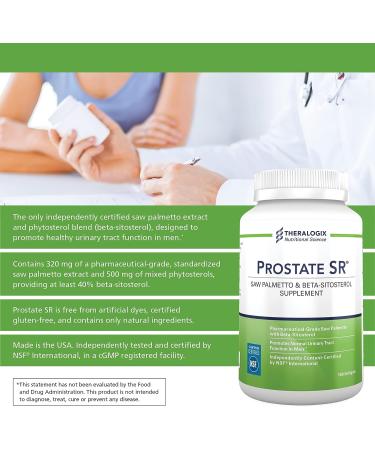 Theralogix Prostate SR Saw Palmetto & Beta-Sitosterol Supplement - 90 Day Supply | USA Made | NSF Certified - Buy Online on GoSupps.com