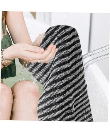 STOBAZA 5 Pcs Striped Bath Towels & Back Scrubber | Durable Home Spa Cleaning Sponges | International Shipping Available - Buy Online on GoSupps.com