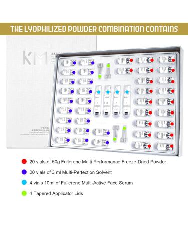 Fullerene Collagen Multi-Active Serum Instant Face and Eye Lift 44 Vials of Newly Upgraded Moisturizing Serum - Buy Online on GoSupps.com