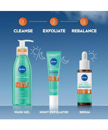 Beiersdorf NIVEA Derma Skin Clear Serum Face Purifying & Soothing Facial Serum Skincare With Hyaluronic Acid and Niacinamide 30ml - Buy Online on GoSupps.com