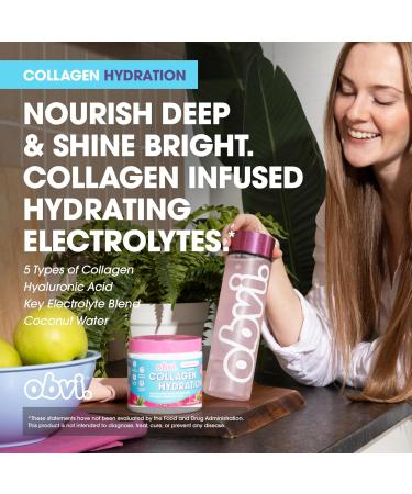 Obvi Hydration Powder and Guilt Free Carb Blocker |Electrolyte & Collagen Peptide Complex| Support Weight Management Healthier Nails & Longer Hair Enzyme Production - Buy Online on GoSupps.com