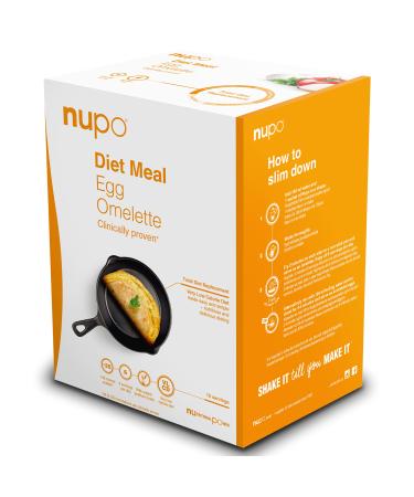 NUPO Diet Meal Egg Omelet Premium Diet Meal for Weight Management I Complete Meal Replacement for Weight Control I 10 Servings I Very Low-Calorie Diet Gluten Free GMO Free Egg Omelette 10 Servings (Pack of 1)