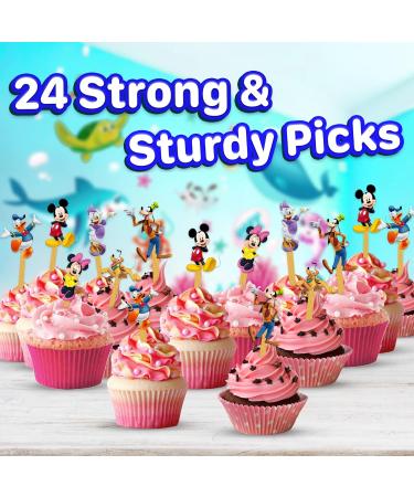 24x Mickey Mouse Cupcake Toppers Strong Picks Happy Birthday D cor Cupcake Decorations for Kids Birthdays - Buy Online on GoSupps.com