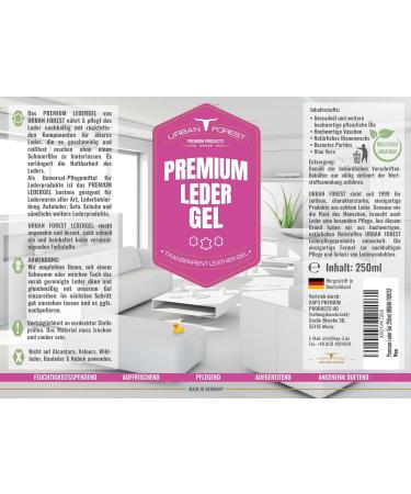Premium Leather Gel with Aloe Vera - Water-Repellent Care for Car Couch & Furniture - Urban Forest 250ml - Buy Online on GoSupps.com