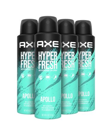 AXE Apollo Deodorant Spray 48 Hour Odor Protection Fresh Sage and Cedarwood Deodorant without Aluminum and without Residue 4 Ounce (Pack of 4) Cedarwood 4 Ounce (Pack of 4) - Buy Online on GoSupps.com
