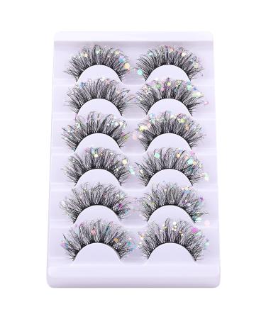 Wiwoseo Shining False Eyelashes - Colorful, Fluffy Faux Mink for Christmas & New Year - Buy Online on GoSupps.com