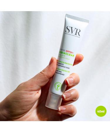 SVR SEBIACLEAR Factor 50+ Sun Cream - Mattifying Anti-Blemish Face Sunscreen for Acne-Prone Oily + Combination Skin with 4% Niacinamide 40ml - Buy Online on GoSupps.com