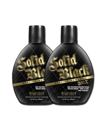Millennium Tanning Solid Black Special Reserve 200X Tanning Lotion 13.5 Ounces 2-pack
