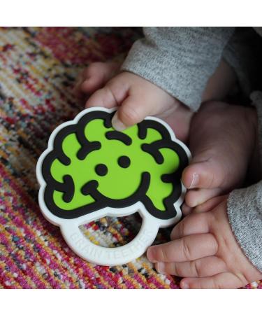 Fat Brain Toys Brain Teether - Green Baby Toy for Ages 0-2 | Educational Teething Toy - Buy Online on GoSupps.com