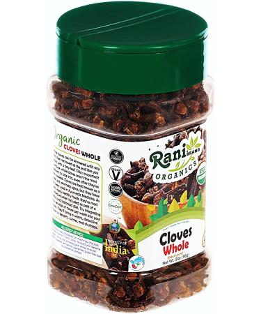 Rani Organic Cloves Whole 2oz PET Jar | All Natural & Vegan | Indian Origin | USDA Certified Organic | Ideal for Food, Tea, Pomander Balls & Potpourri - Buy Online on GoSupps.com