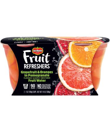 DEL MONTE FRUIT REFRESHERS Grapefruit and Oranges FRUIT CUP Snacks in Pomegranate-Flavored Sweetened Water, 7 Ounce (Pack of 2) Grapefruit and Oranges in Pomegranate Fruit Water - Buy Online on GoSupps.com