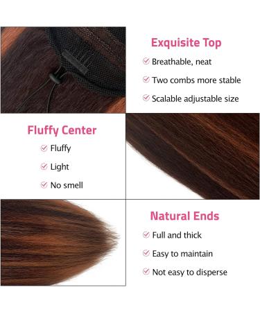 Allyreetress Highlight Yaki Drawstring Ponytail Extension for Black Women Kinky Staight Up Down Pony Tail Synthetic Hair Extensions 20 Inches 2 Clip in 20 inches HL4/30 - Buy Online on GoSupps.com