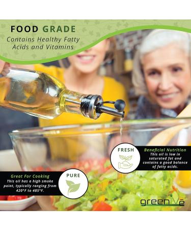 GreenIVe Grapeseed Oil Organically Grown 100% Pure Cold Pressed Light Flavor High Tempurature Cooking (128 Fl Oz (Gallon)) 8 Pound (Pack of 1) - Buy Online on GoSupps.com