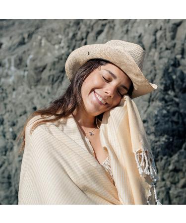 BAY LAUREL 100% Cotton Turkish Yoga Towel with Bag | Fast Drying Outdoor & Beach Blanket | Sand Free | Travel & Swim Towel | Large & Quick Dry | Lava Grey - Buy Online on GoSupps.com