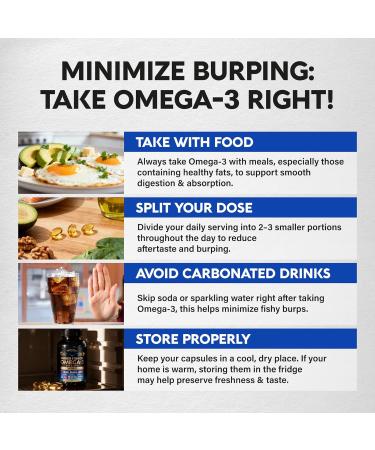 Omega 3 Fish Oil 3600 mg - Omega 3 Supplement | EPA & DHA - Heavy Metals Free - Heart Brain & Joint Support - Purified Fish Oil for Men & Women - Lemon Flavored - Made in USA 90 Softgels - Buy Online on GoSupps.com